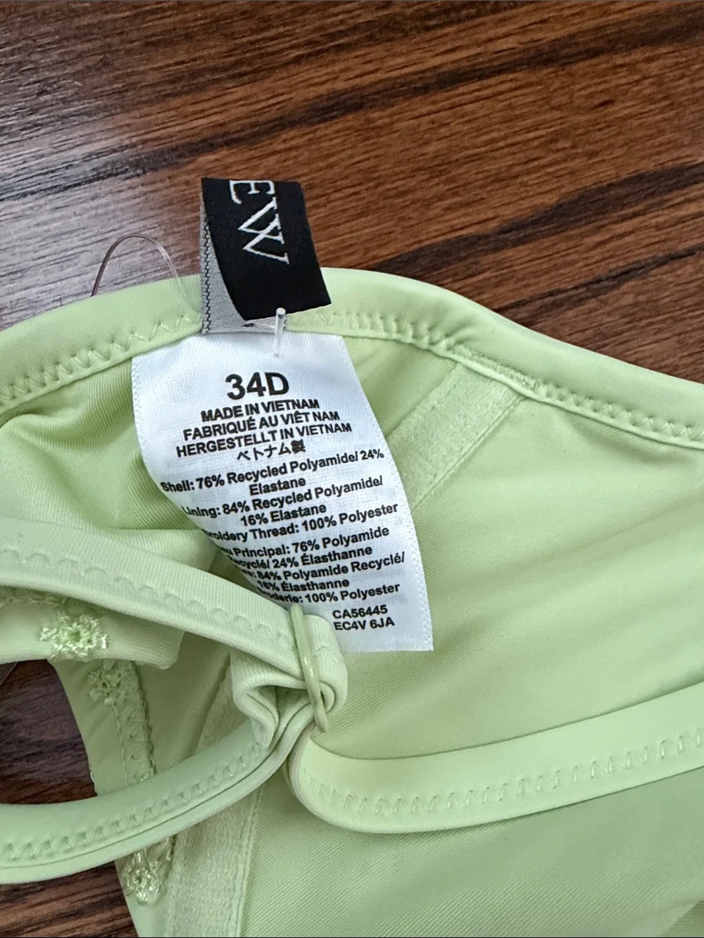 J. Crew Light Green Eyelet Underwire Bikini Top - NWT